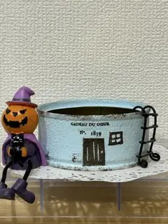 ハロウィン パンプキンフィギュアとプランターセット