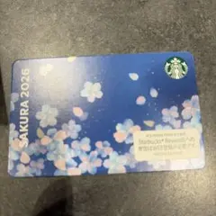 スターバックスカード　さくら2026 未削り　エアリーブルー