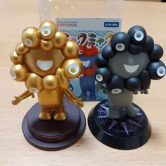 【新品・未開封】ミャクミャク 金＆黒 2体セット 2025年最新】ミャクミャクフィギュアコレクションの人気アイテム