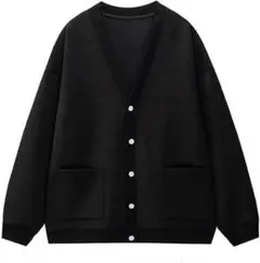 今の時期ぴったり✨メンズカーディガン OKJCON ブラック XL