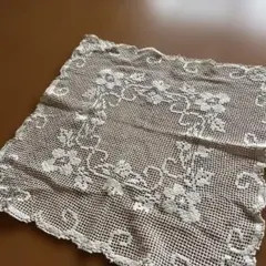 フランス⭐︎ヴィンテージレース⭐︎テーブルセンター⭐︎四角　24.