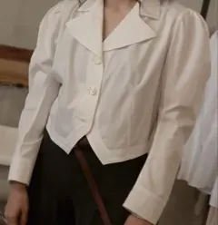 pancottonpoplinpuffblouse パフスリーブコットンブラウス