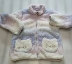 130any FAM 猫の顔ポケット付きボアジャケット