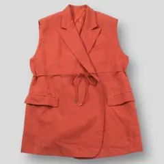 ドゥロワー drawer 完売リバーシブルジレコート36レッドオレンジ ドゥロワー drawer 完売リバーシブルジレコート36レッドオレンジ