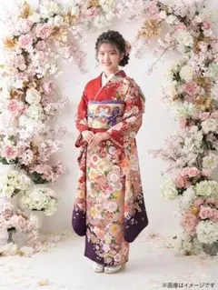 振り袖　フルセット　別誂長襦袢　桜　成人式　金彩加工　刺繍入り　銀通し　80 振り袖 フルセット 別誂長襦袢 桜 成人式 金彩加工 刺繍入り 銀通し 80
