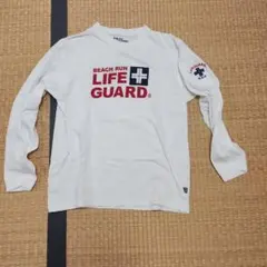 LIFE GUARD メンズ長袖Tシャツ ホワイト Lサイズ 中古