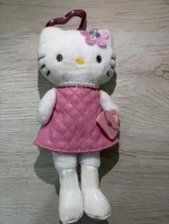 Hello Kitty ぬいぐるみ キーホルダー ピンク キルティング