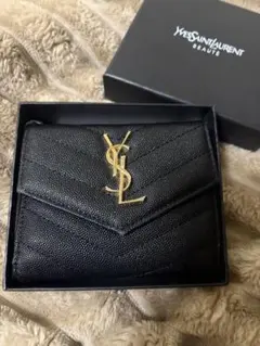 YVES SAINT LAURENT 二つ折り財布 ブラックのサムネイル