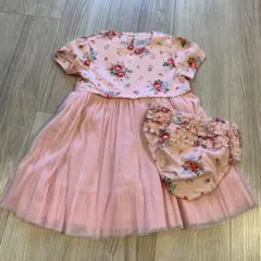 キャスキッドソン花柄ピンクドレス パンツセット90