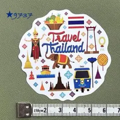 ★9737【新品】ステッカー タイ Thai 国旗 名所 タイ舞踊 果物 ロゴ