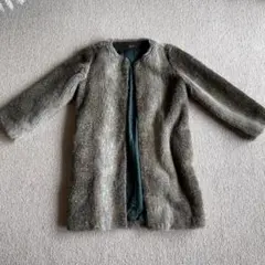 Regaletto エコファー ノーカラーコート