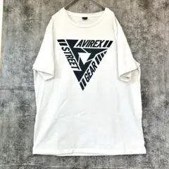 AVIREX アヴィレックス XXL ロゴTシャツ ホワイト ストリート 古着