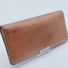 【訳あり】PaulSmith レザー　長財布　折り財布　マルチカラーストライプ
