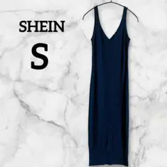 SHEIN 【S】ノースリーブ リブニットワンピース US 4