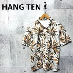 HANG TEN ハンテン メンズ アロハ柄 化繊ポロシャツ Mのサムネイル