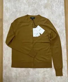 新品　セオリー　theory ウールカーディガン　キャメル系　Sのサムネイル