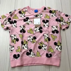 Disney ミッキー ミニー 総柄 Tシャツ ピンク 140のサムネイル