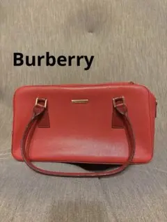 未使用✨バーバリー ハンドバッグ サフィアーノレザー レッド BURBERRY ハンドバッグ レッド サフィアーノレザー - メルカリ
