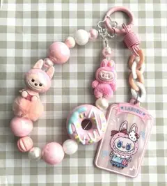 NO9.LABUBUストラップ ピンク系　可愛い♡