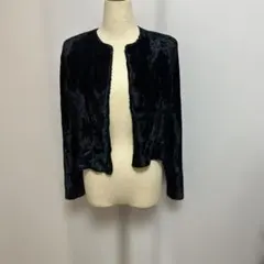 Intoca.黒 ノーカラージャケット 未使用タグ付き