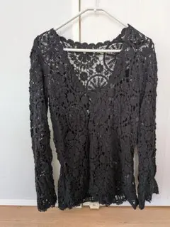 FREAK'S STORE ブラック レース 長袖カットソーのサムネイル