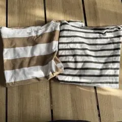 無印良品　tシャツカットソー　ボーダー 2点セット