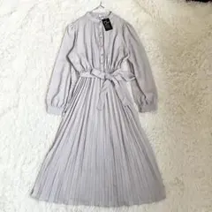 リウリウフシ　ロングワンピース　プリーツ　大きいサイズ　レースレディース