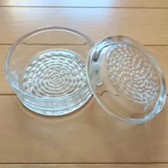 HOYA ?　ガラス　キャニスター　容器　小物入れ
