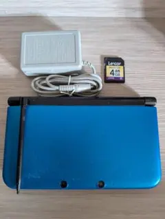 ニンテンドー3dsll　ブルー×ブラック　充電器　タッチペン　SDカード