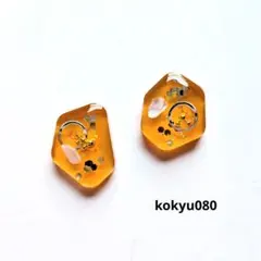 #080 ハンドメイドピアス　イヤリング　レジン　クリアデザイン