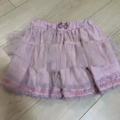フリル付きピンクスカート 130