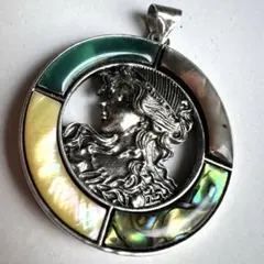 45mm シェルカメオ調　ネックレスTOP