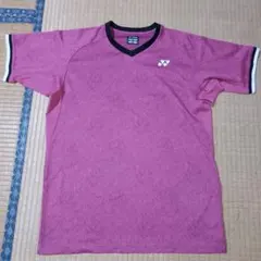YONEX ピンク Vネック 半袖シャツ JP L