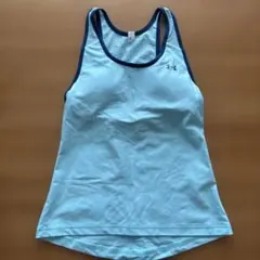 アンダーアーマー水色 タンクトップ ブラトップSM