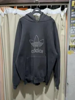 90s adidas パーカー ブラック バレンシアガ元ネタ