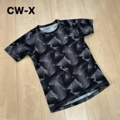 美品　CW-X シーダブリューエックス　ワコール　Tシャツ　M 黒　総柄　速乾