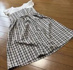 ノースリーブ チェック柄ワンピース