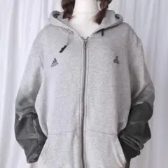 used Lサイズ/ アディダス ジップアップスウェットパーカー グレー系