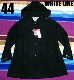 新品 WHITE LINE × Dupon ステンカラーコート 44(S) 黒