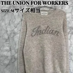 THEUNIONFORWORKERS セーター 薄手ニット ロゴ Mサイズ相当