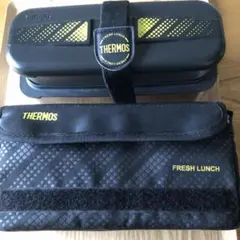 THERMOS サーモス　2段お弁当箱　お箸・収納ケース付き
