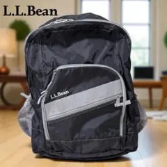 【美品】L.L.Bean エルエルビーン ナイロン バックパック 黒グレー