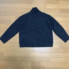 UNIQLO ハイネック ニット ダークグレー M
