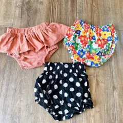 ベビーブルマ　水玉　花柄　3点セット　80cm 90㎝