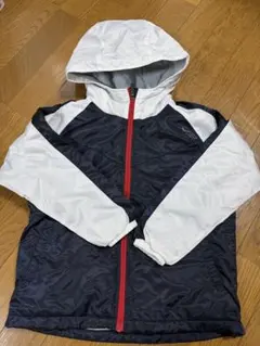 フード付きジャケット 120 ネイビー/ホワイト　アウター 防寒着