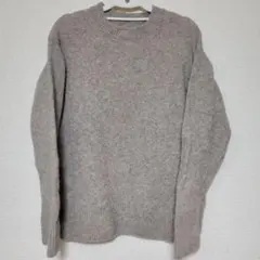 MUJI M-L ウール混長袖ニットセーター