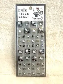 ハローキティ　カットピースシール　タイルシール　ヒョウ柄