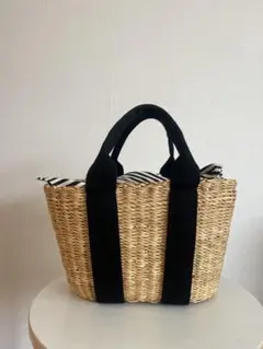 美品☆muun ムーニュ　2wayハンドル　巾着かごバッグのサムネイル