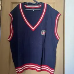 SPOC STORE ニットベスト　ネイビーLサイズ