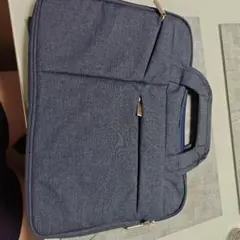 ネイビー ノートPCケース ハンドル付き